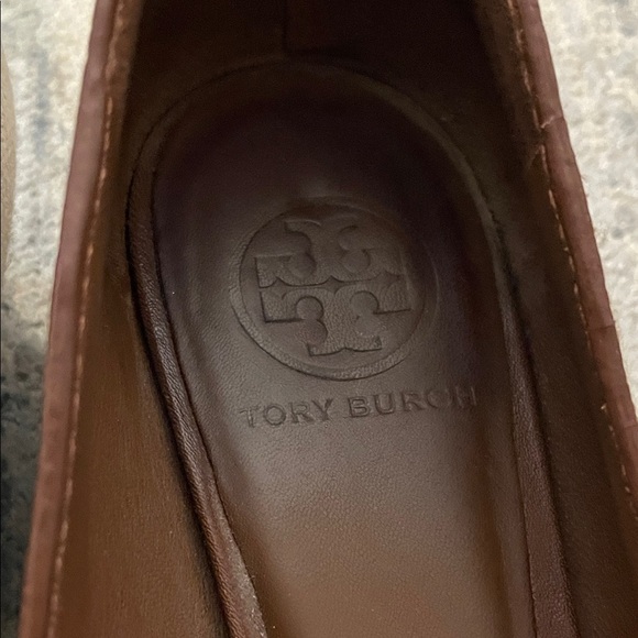 Tory Burch linen Wedges with Logo Accent - Picture 2 of 10
